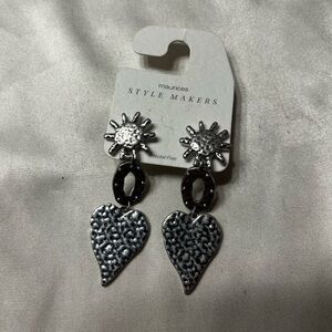 Maurice’s heart and sun earrings